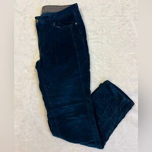Eddie Bauer Women's Dark Blue Velvet Corduroy Pants